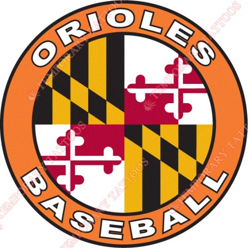 Baltimore Orioles Customize Temporary Tattoos Stickers NO.1423